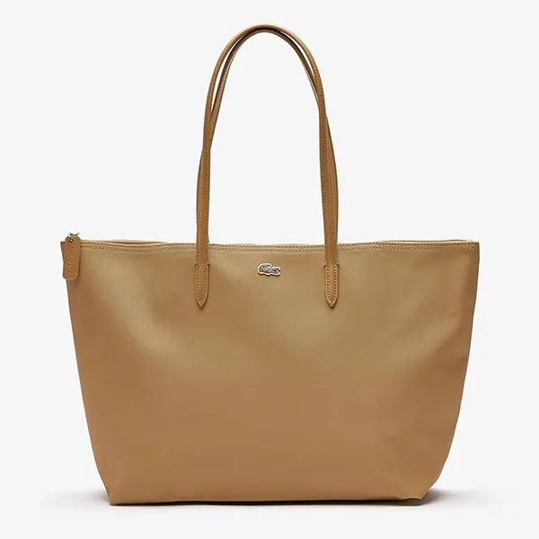 Túi Tote Nữ Lacoste Damska Torba L1212 Concept Zip Tote Bag Form Ngang NF1888PO C87 Màu Vàng Cát