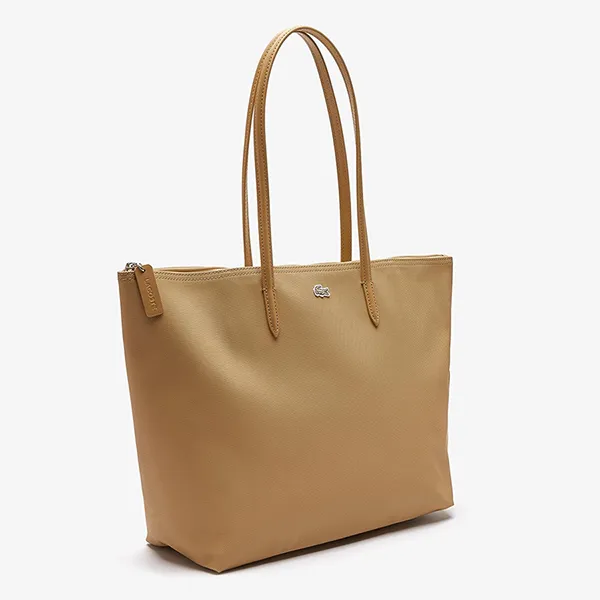 Túi Tote Nữ Lacoste Damska Torba L1212 Concept Zip Tote Bag Form Ngang NF1888PO C87 Màu Vàng Cát
