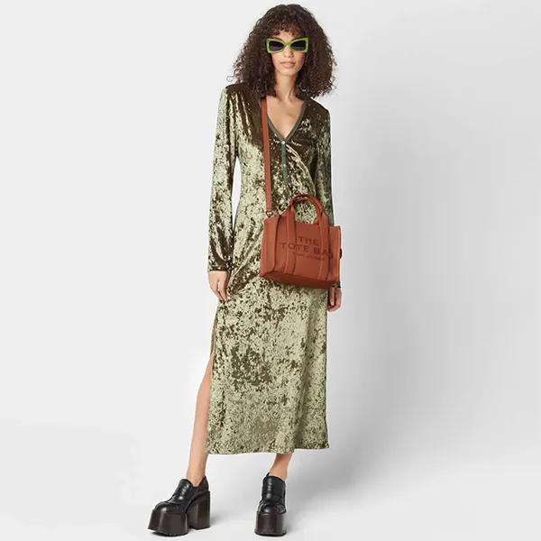 Túi Tote Nữ Marc Jacobs Women's Brown The Small Tote Leather Bag Màu Nâu