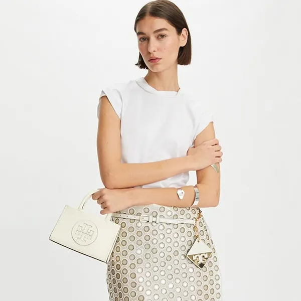 Túi Tote Nữ Tory Burch Mini Ella Bio Màu Trắng - Túi xách - Vua Hàng Hiệu