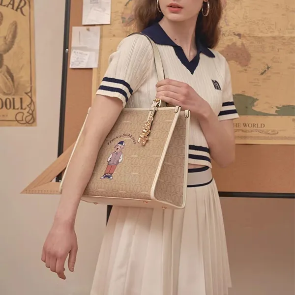Túi Tote Nữ TTWN BEAR TN3262 Màu Khaki