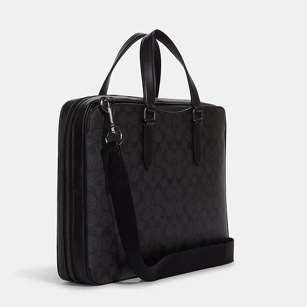 Túi Xách Nam Coach Graham Slim Brief In Signature Canvas C8172 Màu Đen