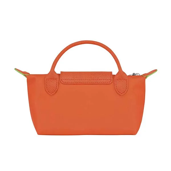 Túi Xách Nữ Longchamp Le Pliage Green Pouch With Handle 34175919P69 Màu Cam - Túi xách - Vua Hàng Hiệu