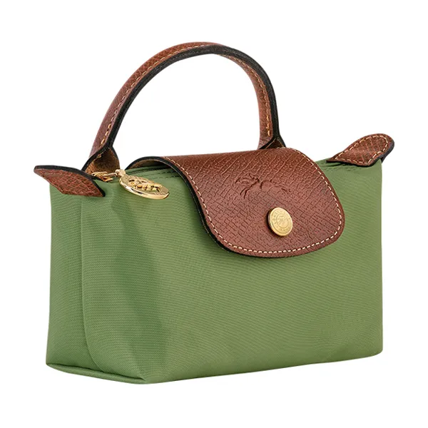 Túi Xách Nữ Longchamp Le Pliage Original Pouch With Handle 34175089P77 Lichen Màu Xanh Rêu - Túi xách - Vua Hàng Hiệu