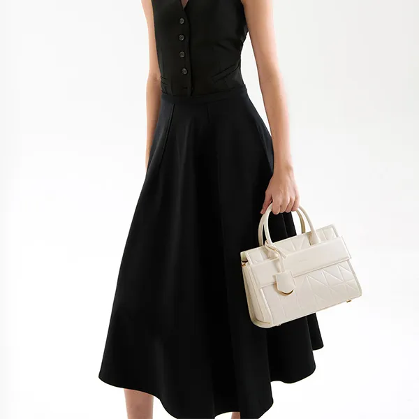 Túi Xách Nữ Pedro Studio Bella Leather Handbag In Pixel Chalk 46390014 Màu Trắng Kem