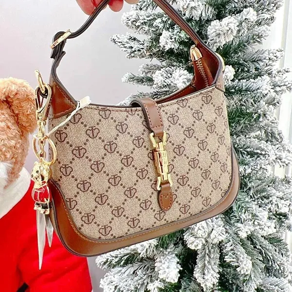 Túi Xách Nữ TTWN BEAR TN2617 TN2860 Lưới Xám Viền Nâu