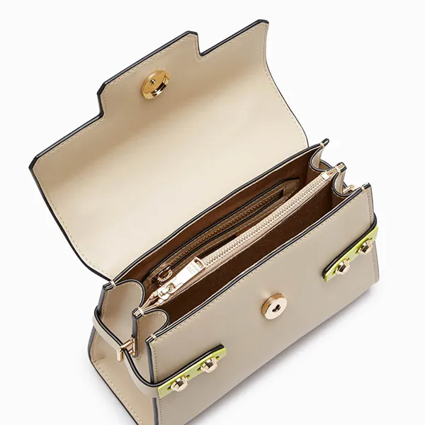 Túi Xách Tay Nữ Lyn Fineness Re-Edit S Handbags LL22WBF298 Màu Beige