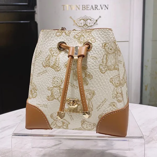 Túi Xách Tay Nữ TTWN BEAR TN2725 Màu Trắng Nâu