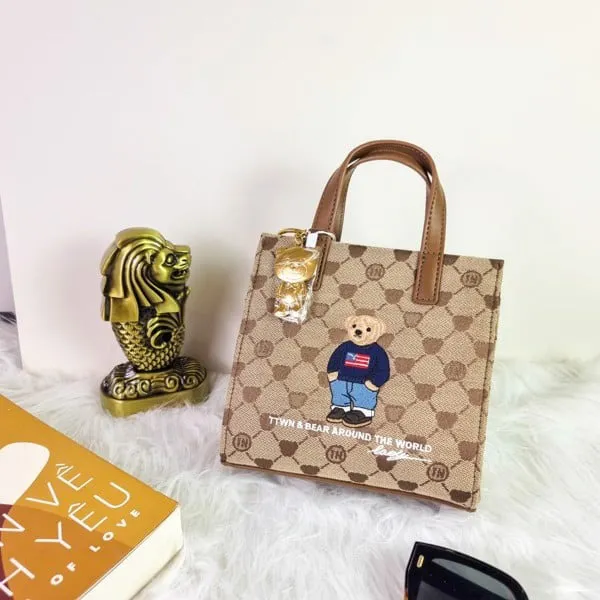 Túi Xách Tay Nữ TTWN BEAR TN3017 Màu Nâu