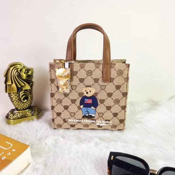 Túi Xách Tay Nữ TTWN BEAR TN3017 Màu Nâu