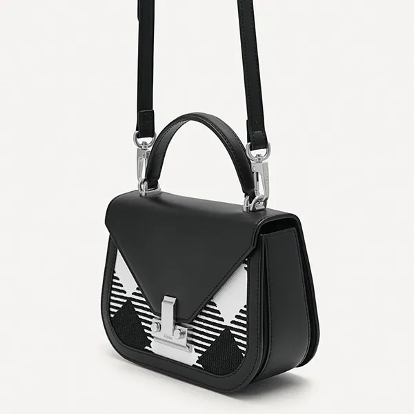 Túi Xách Tay Nữ Pedro Studio Abbey Woven Handbag Black 55210037-1 Màu Đen