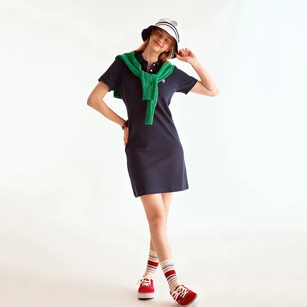 Váy Nữ WHOAU Steve Kara One Piece WHOMD2426F Màu Xanh Navy Size S