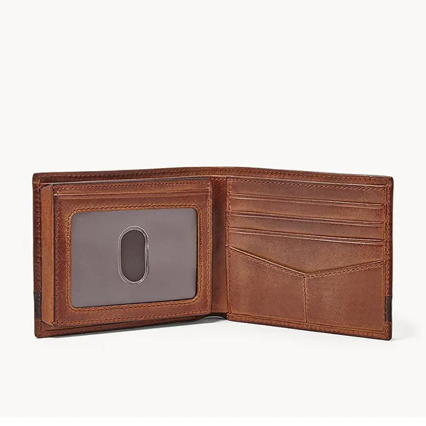 Ví Nam Fossil Quinn Flip ID Bifold ML3644200 Màu Nâu - Túi xách - Vua Hàng Hiệu