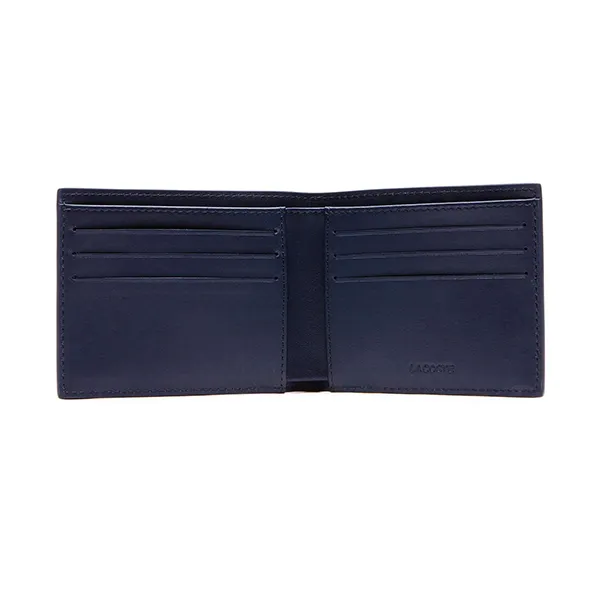 Ví Nam Lacoste Men's Fitzgerald Leather Six Card Wallet NH1115FG021 Màu Xanh Đậm