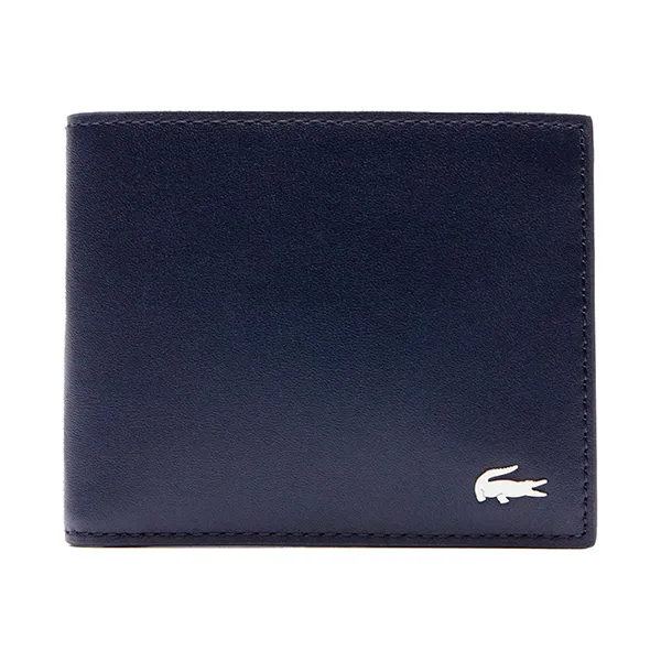 Ví Nam Lacoste Men's Fitzgerald Leather Six Card Wallet NH1115FG021 Màu Xanh Đậm