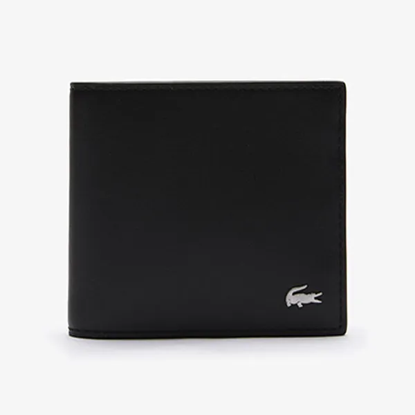 Ví Nam Lacoste Men's Fitzgerald Leather Six Card Wallet NH1115FG000 Màu Đen