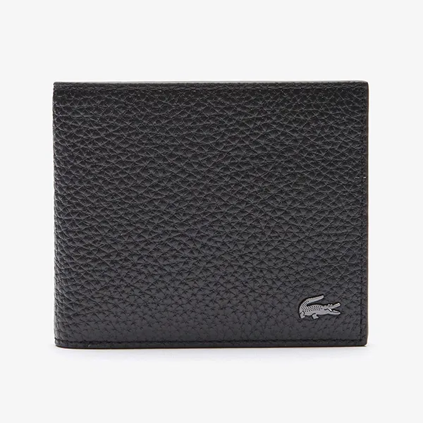 Ví Nam Lacoste Men's Soft Matte Full-Grain Leather Folding Wallet NH3316SQ000 Màu Đen - Túi xách - Vua Hàng Hiệu