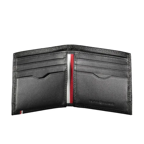 Ví Nam Tommy Hilfiger Pebble Grain Leather Small Wallet AM0AM10234_NERO_BDS Màu Đen - Túi xách - Vua Hàng Hiệu