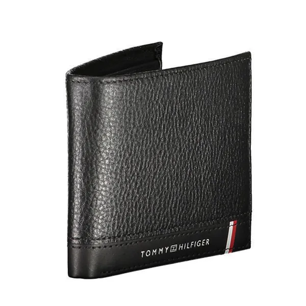Ví Nam Tommy Hilfiger Pebble Grain Leather Small Wallet AM0AM10234_NERO_BDS Màu Đen - Túi xách - Vua Hàng Hiệu