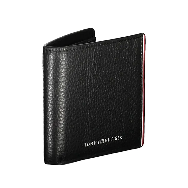 Ví Nam Tommy Hilfiger Signature Small Leather Credit Card Wallet AM0AM10968_NERO_BDS Màu Đen