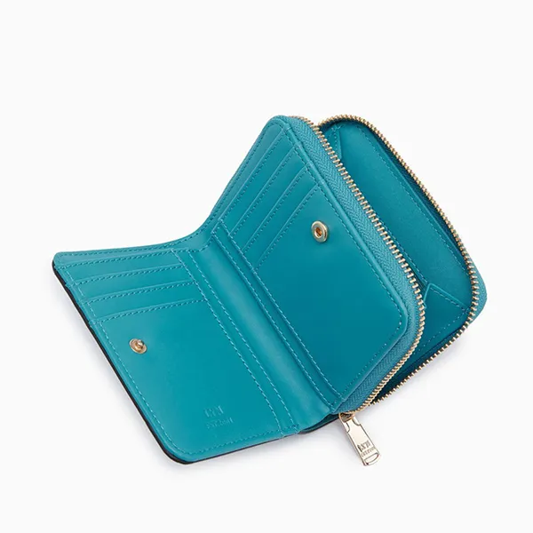 Ví Nữ Lyn Abigale Zip Short Wallets LL23FWF033 Màu Xanh Green