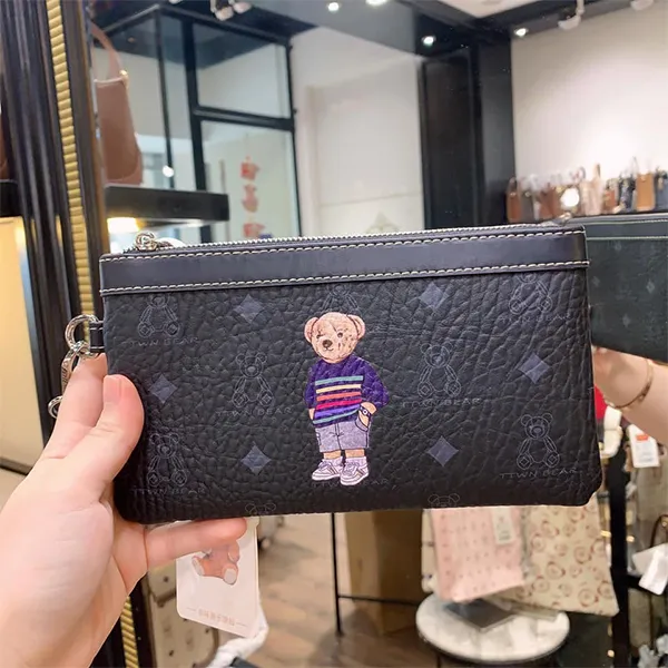 Ví Nữ TTWN BEAR Họa Tiết Gấu TT2306 TT2430 Màu Đen