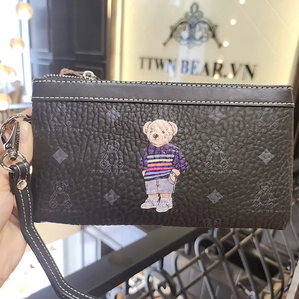 Ví Nữ TTWN BEAR Họa Tiết Gấu TT2306 TT2430 Màu Đen