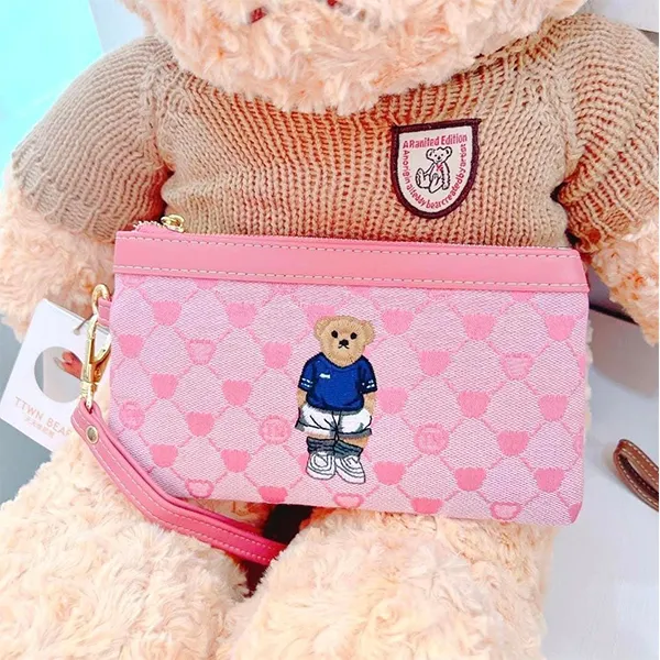 Ví Nữ TTWN BEAR Họa Tiết Gấu TT2306 TT2430 Màu Hồng