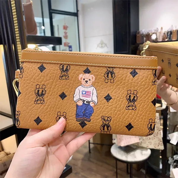 Ví Nữ TTWN BEAR Họa Tiết Gấu TT2306 TT2430 Màu Nâu Khaki