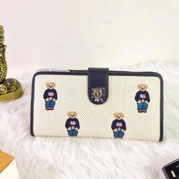 Ví Nữ TTWN BEAR TT2395 TT2376 Màu Kem Viền Đen Size L