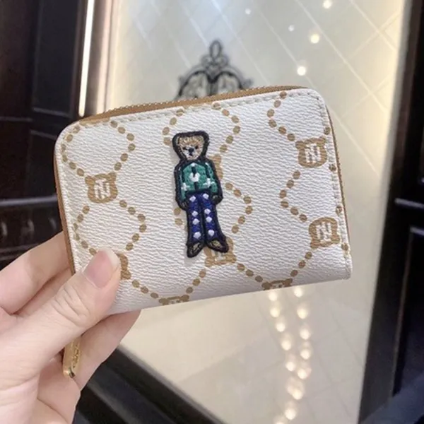 Ví Nữ TTWNBEAR Đựng Thẻ Kéo Khoá TT2195 TT2235 Màu Trắng