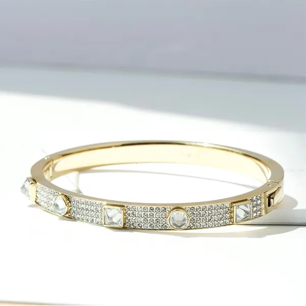 Vòng Đeo Tay Nữ Swarovski Bracelet Woman Jewellery 5561686 Màu Vàng Gold Size S - Trang sức - Vua Hàng Hiệu