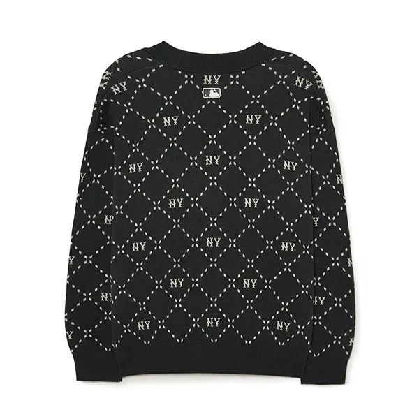 Áo Cardigan MLB Monogram New York Yankees 3AKCM0134-50CGS Màu Đen Size S