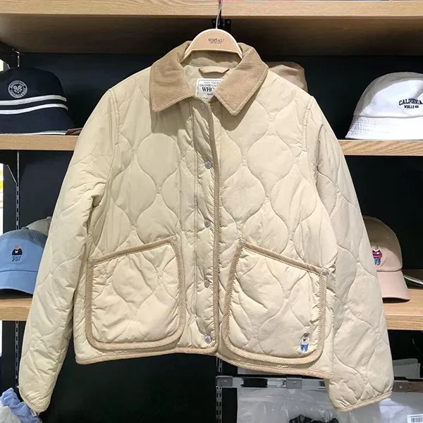 Áo Khoác Nữ WHOAU Trần Trám Màu Kem Size M
