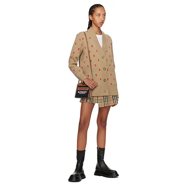 Áo Len Burberry Beige Palena Cardigan 222376F095002 Màu Be Đậm Size S