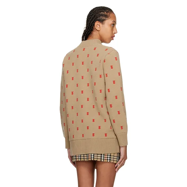 Áo Len Burberry Beige Palena Cardigan 222376F095002 Màu Be Đậm Size S
