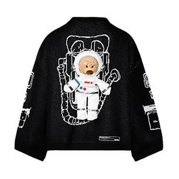 Áo Len Nữ 13 De Marzo Cross-Over NASA sweater Màu Đen