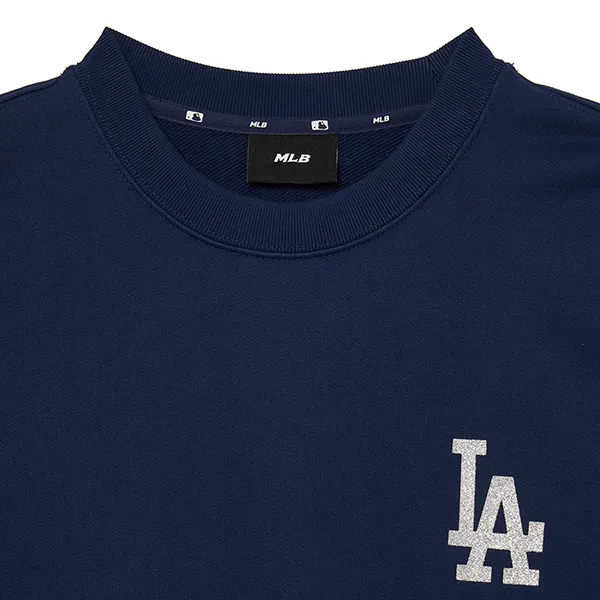 Áo Nỉ Sweater MLB Bling Mega Logo LA Dodgers 3AMTB1034-07NYS Màu Xanh Navy