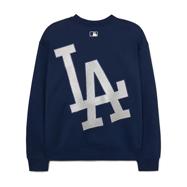 Áo Nỉ Sweater MLB Bling Mega Logo LA Dodgers 3AMTB1034-07NYS Màu Xanh Navy