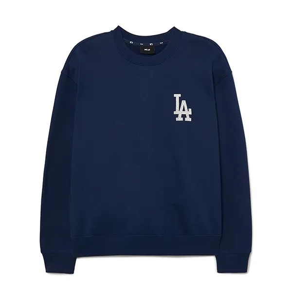 Áo Nỉ Sweater MLB Bling Mega Logo LA Dodgers 3AMTB1034-07NYS Màu Xanh Navy