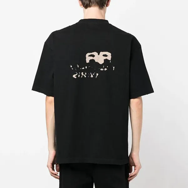 Áo Phông Balenciaga Hand Drawn Bb Icon T-Shirt Màu Đen Size S