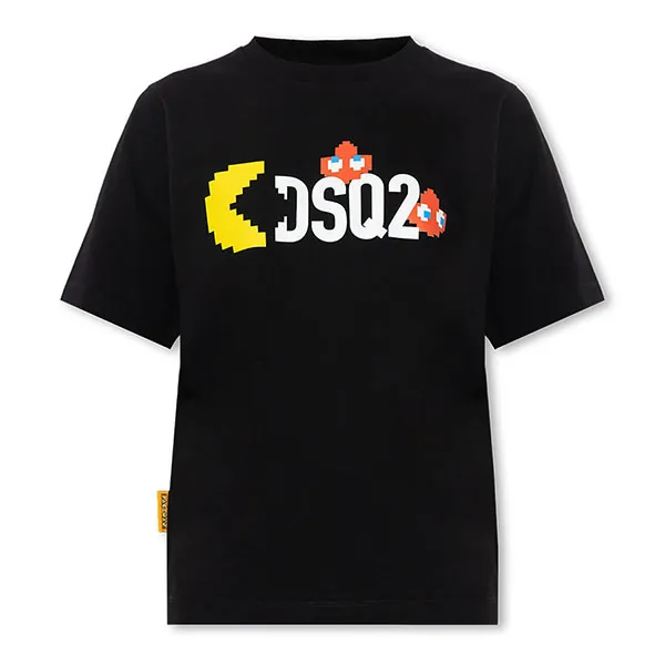 Áo Phông Dsquared2 Black X Pac-Man S72GD0493 S23009-900 Tshit Màu Đen - Thời trang - Vua Hàng Hiệu