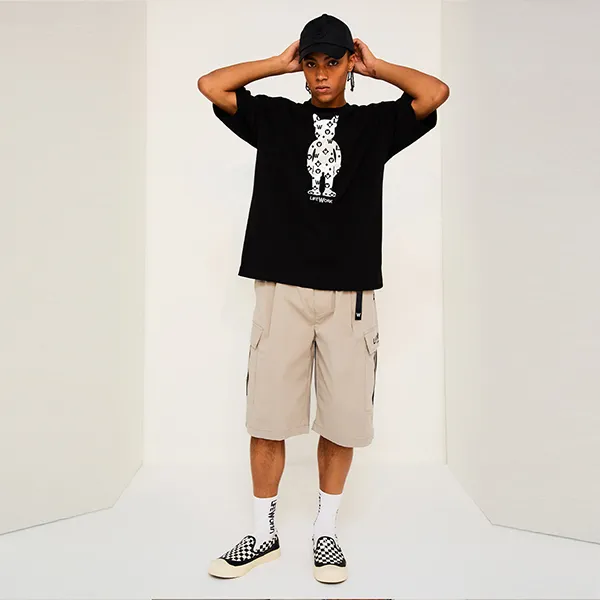 Áo Phông LifeWork Embroidered Mono Figure Short-Sleeved T-Shirt LW232TS419 Màu Đen