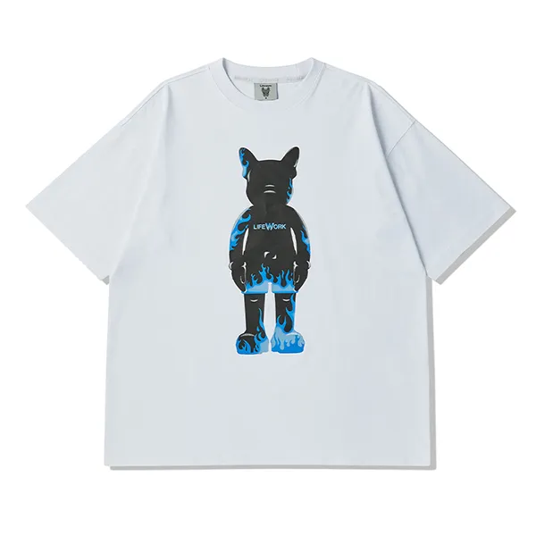 Áo Phông LifeWork Flame Figure Short-Sleeved T-Shirt LW232TS418 Màu Trắng
