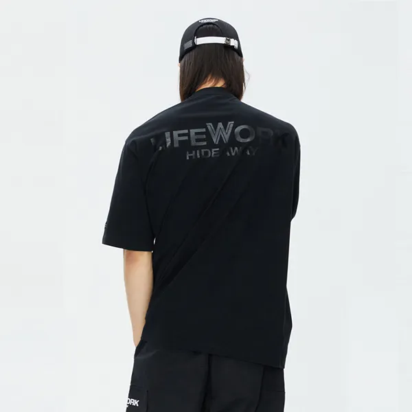 Áo Phông LifeWork Logo Accent Half Sleeve T-Shirt LW232TS120 Màu Đen