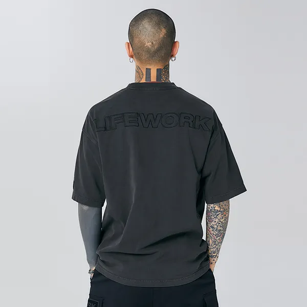Áo Phông LifeWork Pigment Embroidered Short LW232TS080-1 Màu Đen Size S - Thời trang - Vua Hàng Hiệu