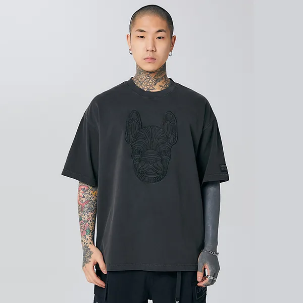 Áo Phông LifeWork Pigment Embroidered Short LW232TS080-1 Màu Đen Size S - Thời trang - Vua Hàng Hiệu