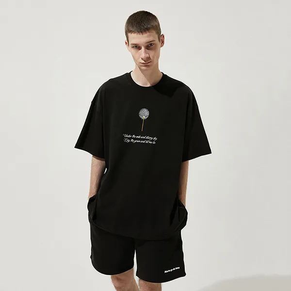 Áo Phông Mariagedebien MGDB Black Tshirt Bồ Công Anh Màu Đen