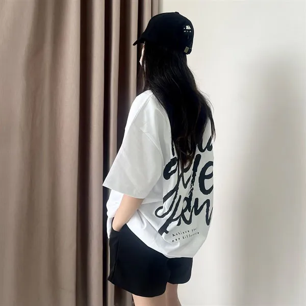 Áo Phông Mariagedebien MGDB White Tshirt Màu Trắng Logo Đen