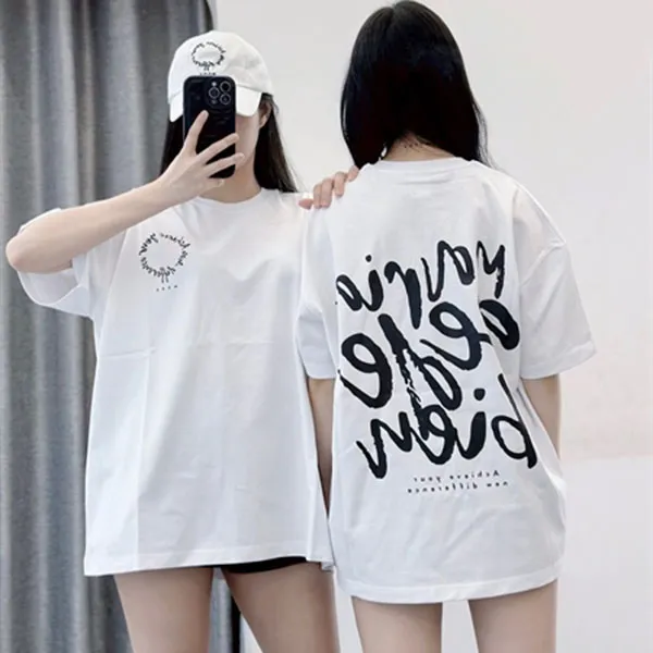 Áo Phông Mariagedebien MGDB White Tshirt Màu Trắng Logo Đen